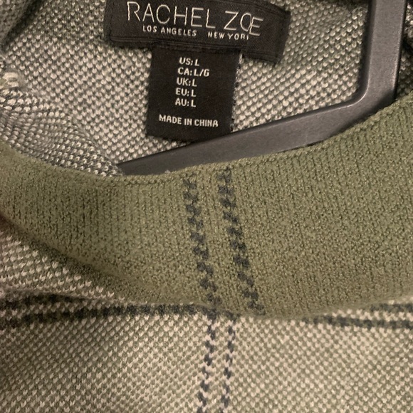 Windowpane Green Mockneck Sweater - Picture 2 of 3